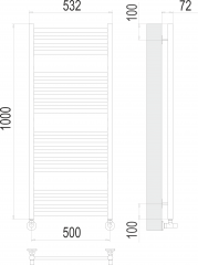 Полотенцесушитель TERMINUS Аврора П20 500х1000